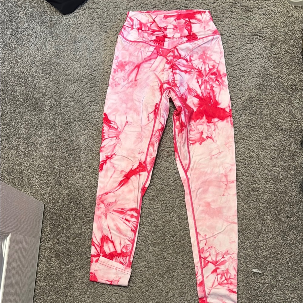 Vitality aka Balance Athletica Pink Tie-Dye Leggings